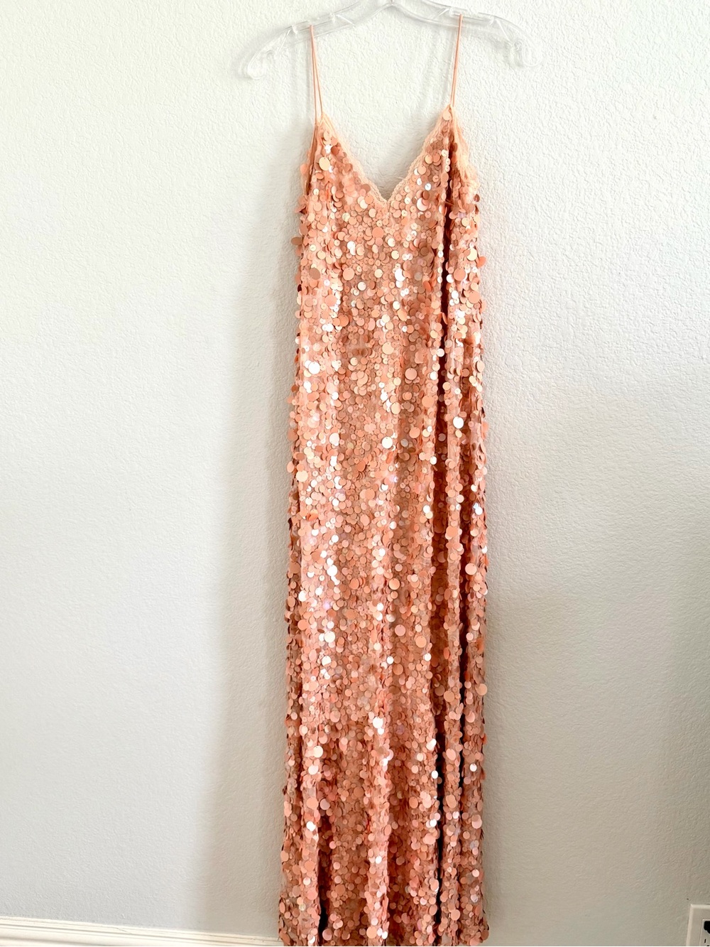 LovesShackFancy Blush Pink Sequin Maxi Dress - Picture 6 of 13